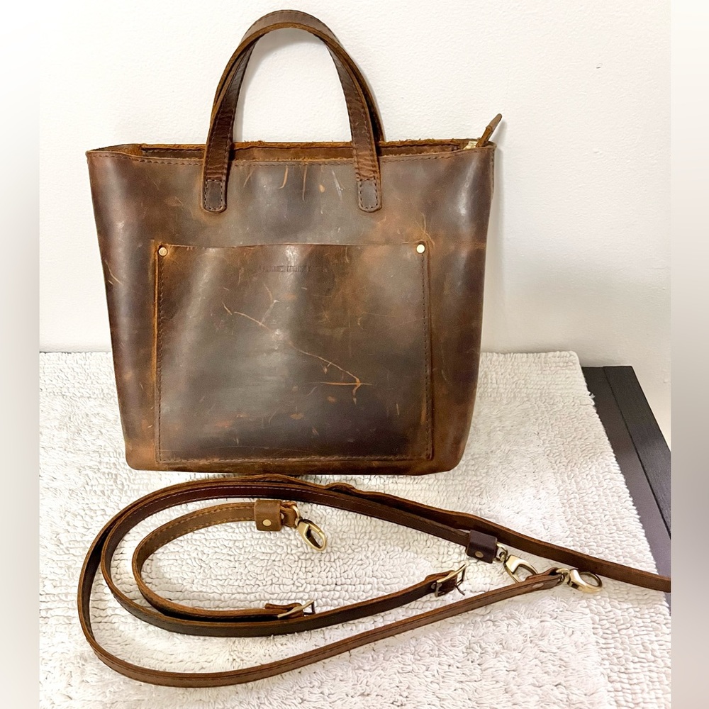 Portland Leather Co Medium Crossbody Tote - Canyon: Retired Color!